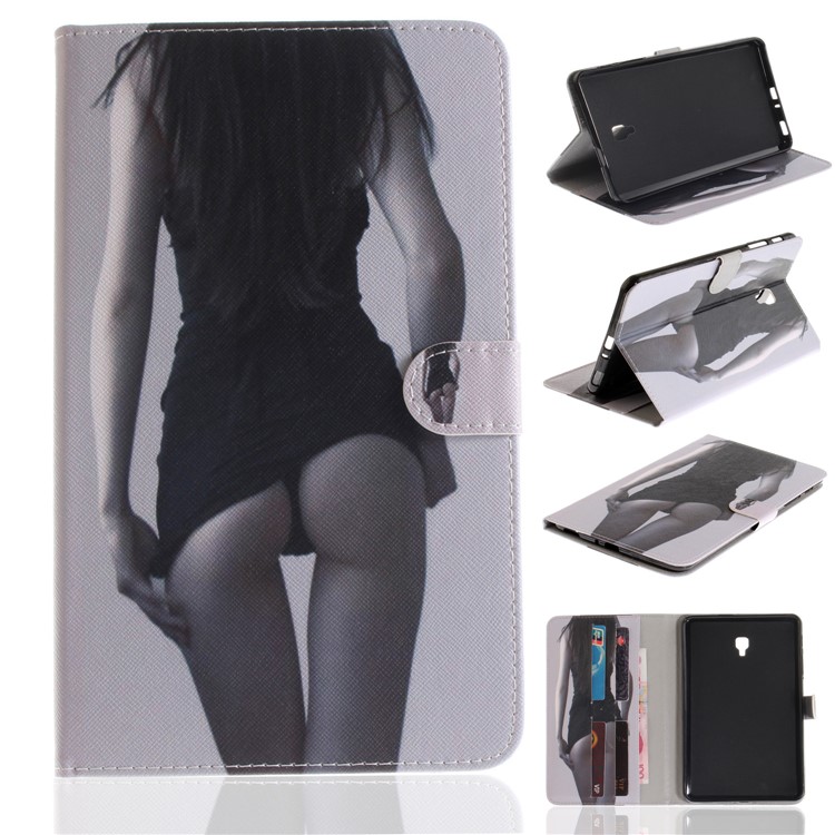 Pattern Printing PU Leather Wallet Cover with Stand for Samsung Galaxy Tab A 8.0 (2017) SM-T385 - Hot Lady-1
