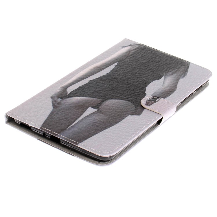 Pattern Printing PU Leather Wallet Cover with Stand for Samsung Galaxy Tab A 8.0 (2017) SM-T385 - Hot Lady-4