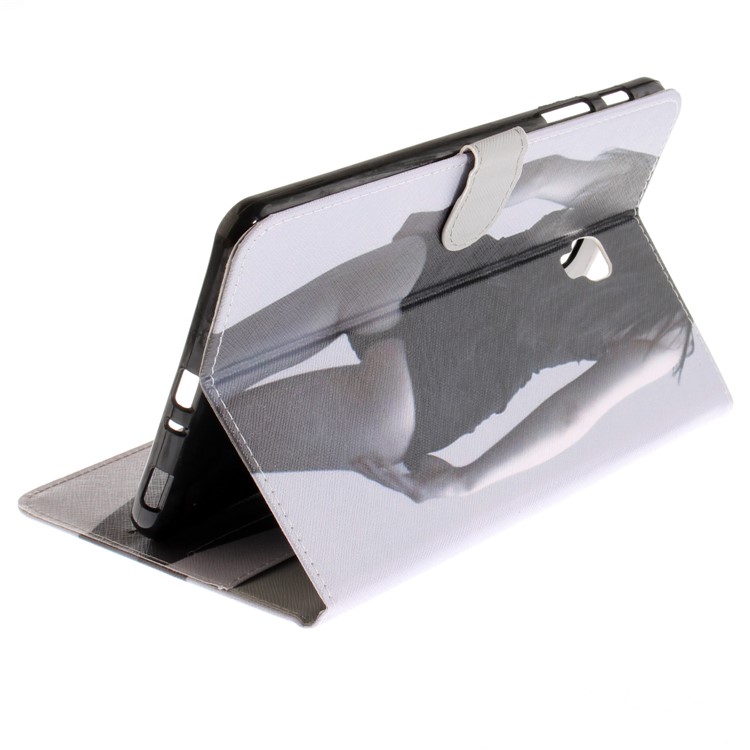 Pattern Printing PU Leather Wallet Cover with Stand for Samsung Galaxy Tab A 8.0 (2017) SM-T385 - Hot Lady-7