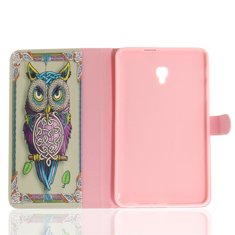 Pattern Printing PU Leather Wallet Shell with Stand for Samsung Galaxy Tab A 8.0 (2017) SM-T385 - Owl Pattern-9