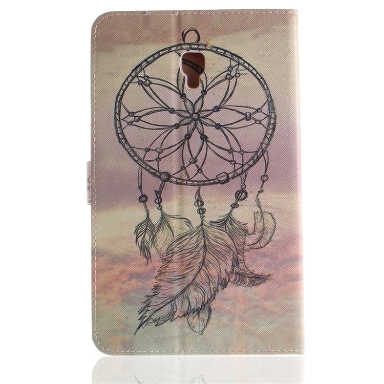 Pattern Printing Wallet PU Leather Tablet Case for Samsung Galaxy Tab A 8.0 (2017) SM-T385 - Black Dream Catcher-3