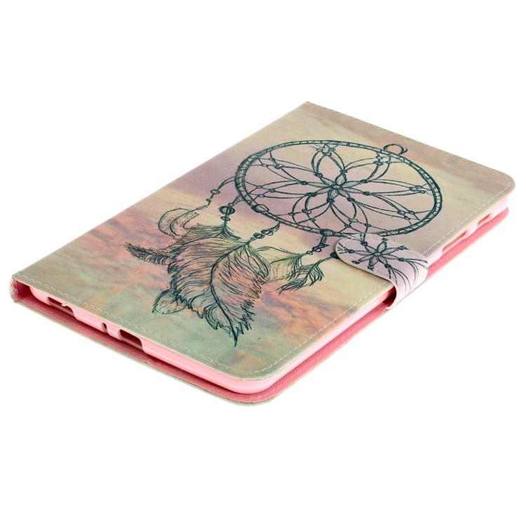 Pattern Printing Wallet PU Leather Tablet Case for Samsung Galaxy Tab A 8.0 (2017) SM-T385 - Black Dream Catcher-4