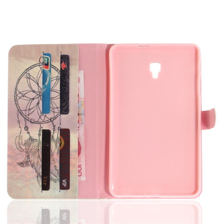 Pattern Printing Wallet PU Leather Tablet Case for Samsung Galaxy Tab A 8.0 (2017) SM-T385 - Black Dream Catcher-8