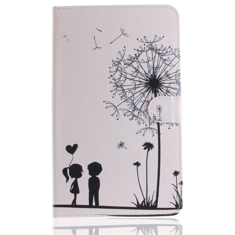 Pattern Printing PU Leather Wallet Tablet Cover for Samsung Galaxy Tab A 8.0 (2017) SM-T385 - Dandelion Pattern-2
