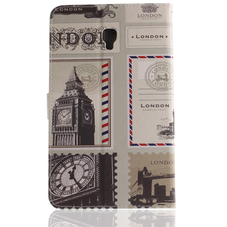 Pattern Printing PU Leather Wallet Tablet Shell for Samsung Galaxy Tab A 8.0 (2017) SM-T385 - London-3