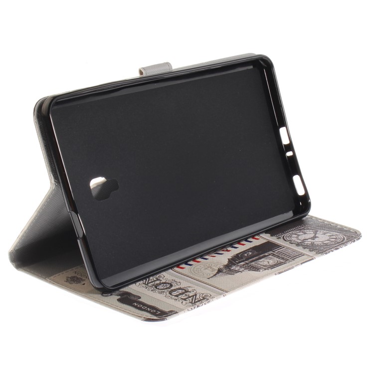 Pattern Printing PU Leather Wallet Tablet Shell for Samsung Galaxy Tab A 8.0 (2017) SM-T385 - London-6