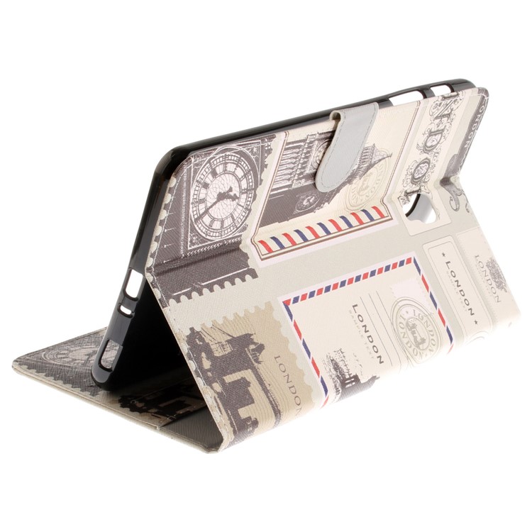 Pattern Printing PU Leather Wallet Tablet Shell for Samsung Galaxy Tab A 8.0 (2017) SM-T385 - London-7