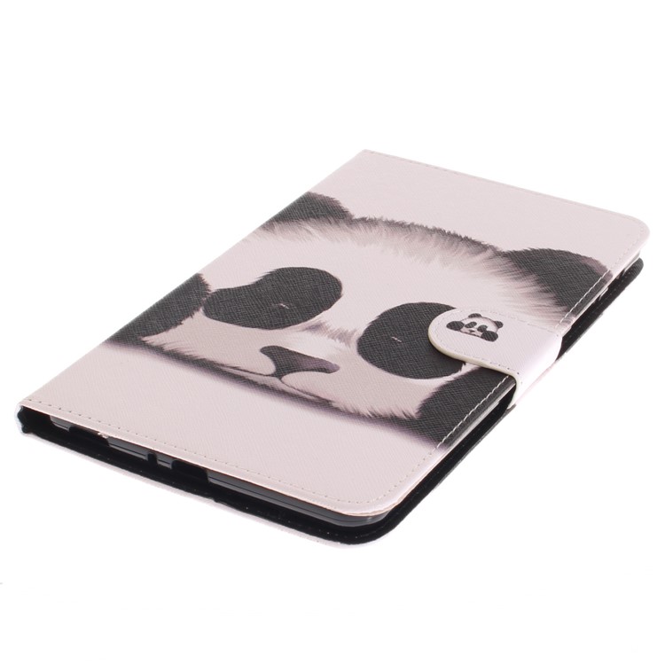 Pattern Printing PU Leather Wallet Stand Case for Samsung Galaxy Tab A 8.0 (2017) SM-T385 - Adorable Panda-4