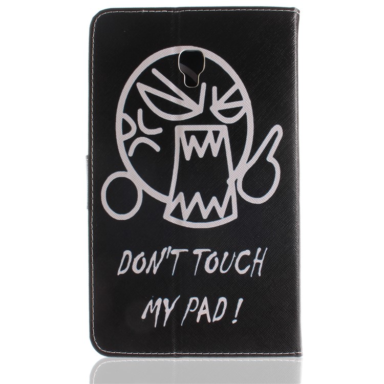 Pattern Printing PU Leather Wallet Stand Shell for Samsung Galaxy Tab A 8.0 (2017) SM-T385 - Do Not Touch My Pad-3