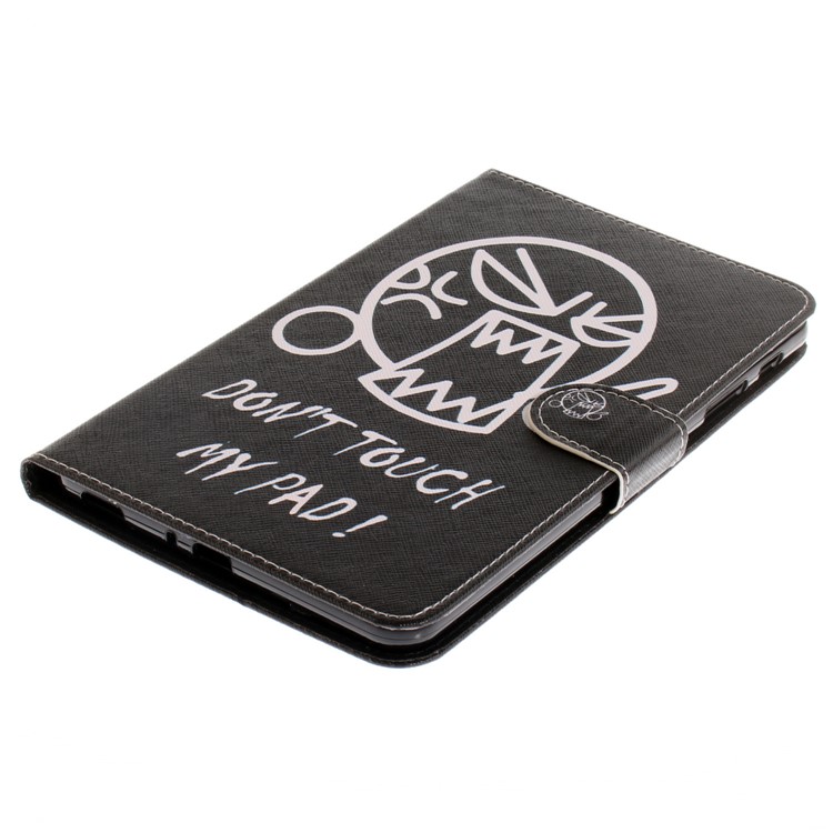Pattern Printing PU Leather Wallet Stand Shell for Samsung Galaxy Tab A 8.0 (2017) SM-T385 - Do Not Touch My Pad-4