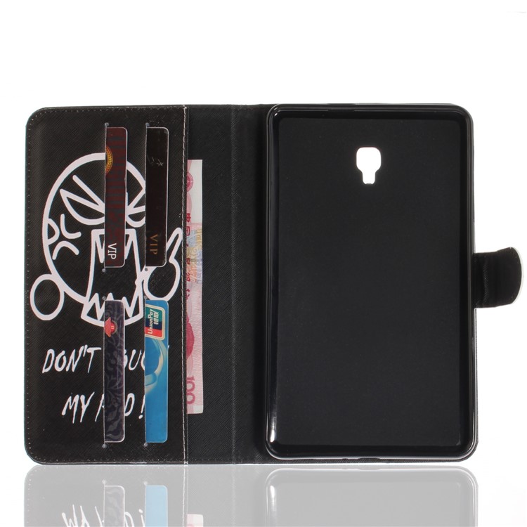 Pattern Printing PU Leather Wallet Stand Shell for Samsung Galaxy Tab A 8.0 (2017) SM-T385 - Do Not Touch My Pad-8