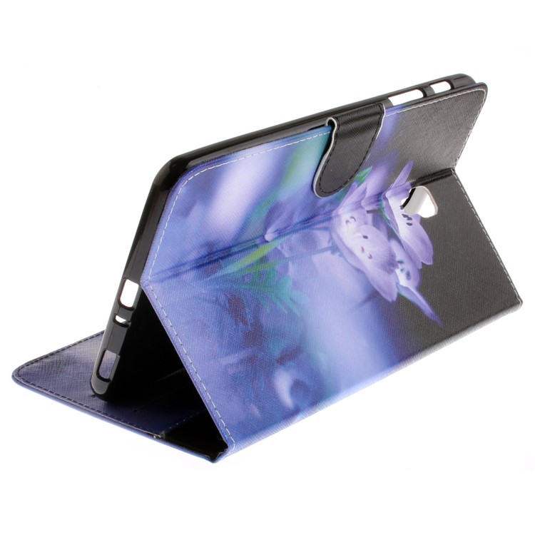 Pattern Printing PU Leather Wallet Tablet Case with Stand for Samsung Galaxy Tab A 8.0 (2017) SM-T385 - Vivid Flowers-7