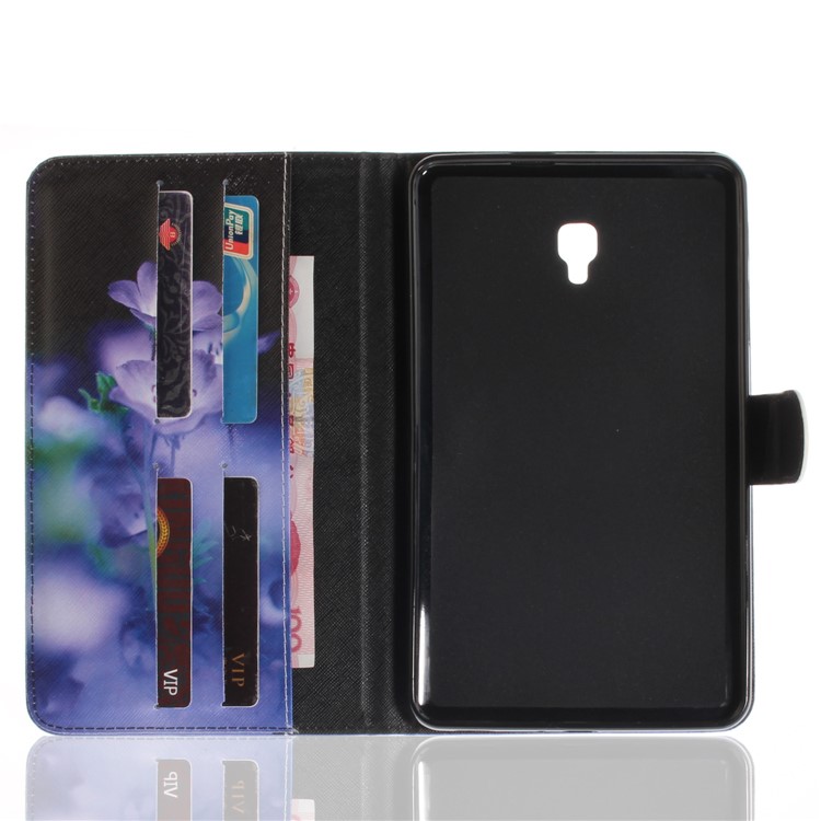 Pattern Printing PU Leather Wallet Tablet Case with Stand for Samsung Galaxy Tab A 8.0 (2017) SM-T385 - Vivid Flowers-8