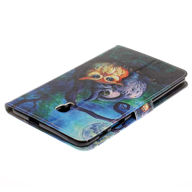 Pattern Printing PU Leather Wallet Tablet Cover with Stand for Samsung Galaxy Tab A 8.0 (2017) SM-T385 - Owl Pattern-5