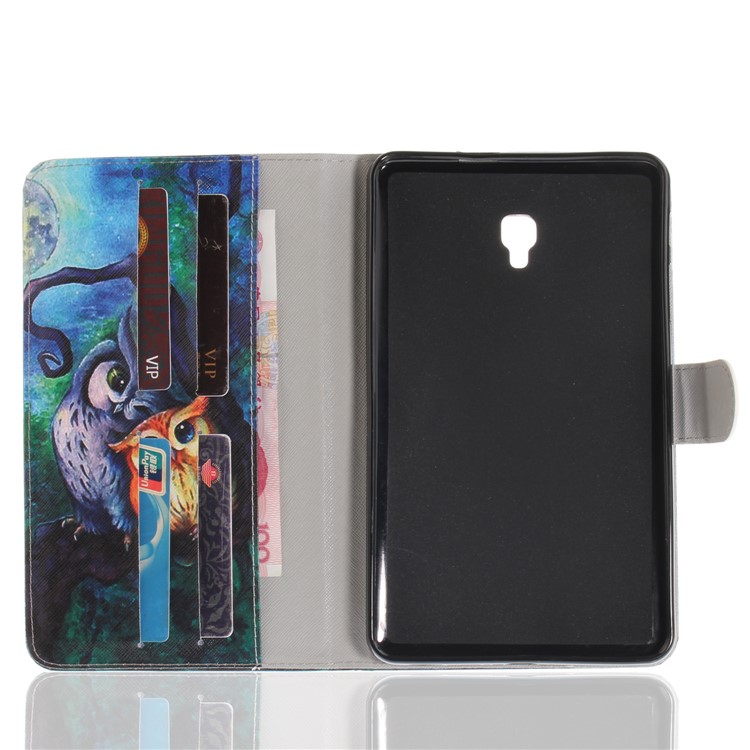 Pattern Printing PU Leather Wallet Tablet Cover with Stand for Samsung Galaxy Tab A 8.0 (2017) SM-T385 - Owl Pattern-8