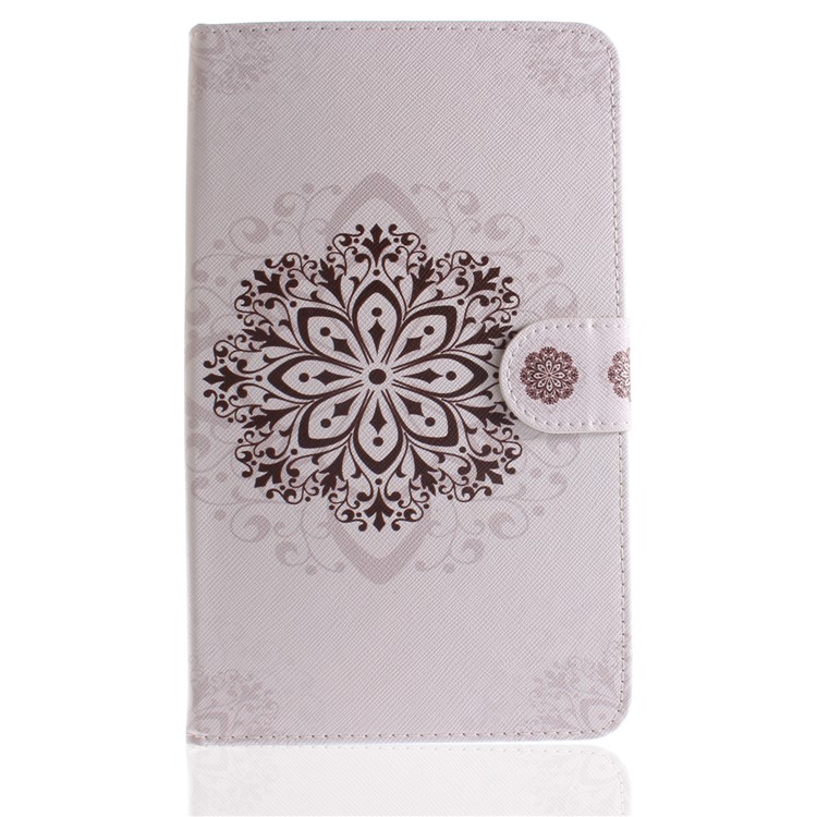 Pattern Printing PU Leather Wallet Tablet Shell with Stand for Samsung Galaxy Tab A 8.0 (2017) SM-T385 - Mandala Pattern-2