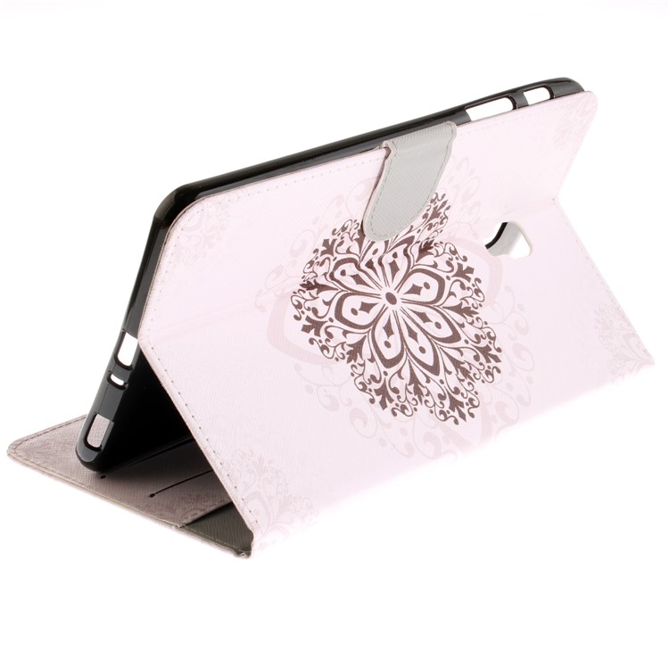 Pattern Printing PU Leather Wallet Tablet Shell with Stand for Samsung Galaxy Tab A 8.0 (2017) SM-T385 - Mandala Pattern-7