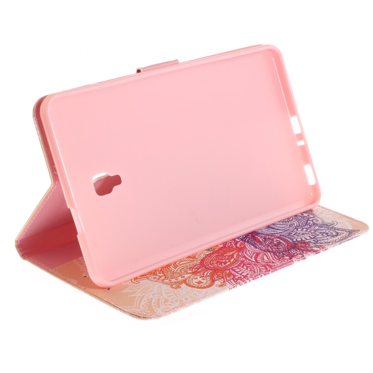 Pattern Printing PU Leather Cover Shell with Card Slots for Samsung Galaxy Tab A 8.0 (2017) SM-T385 - Paisley Flower Pattern-6