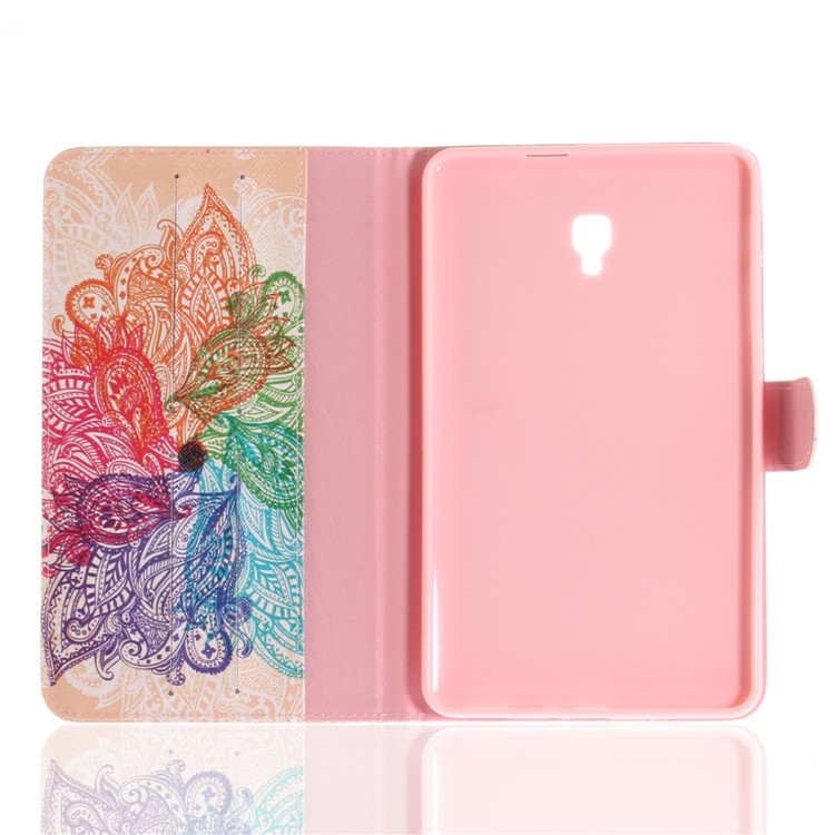 Pattern Printing PU Leather Cover Shell with Card Slots for Samsung Galaxy Tab A 8.0 (2017) SM-T385 - Paisley Flower Pattern-9
