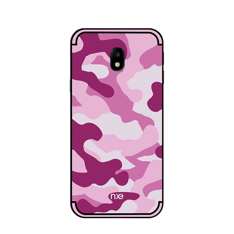 NXE Camouflage Kickstand PC TPU Hybrid Cover for Samsung Galaxy J3 (2017) EU Version/J3 Pro (2017) - Pink-2