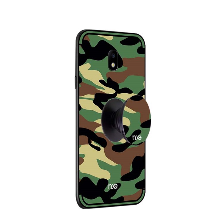 NXE Camouflage Kickstand PC TPU Combo Mobile Case for Samsung Galaxy J3 (2017) EU Version/J3 Pro (2017) - Army Green-4