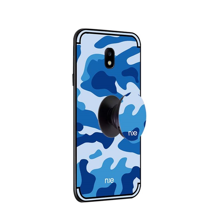 NXE Camouflage PC TPU Combo Case with Kickstand for Samsung Galaxy J3 (2017) EU Version/J3 Pro (2017) - Blue-4