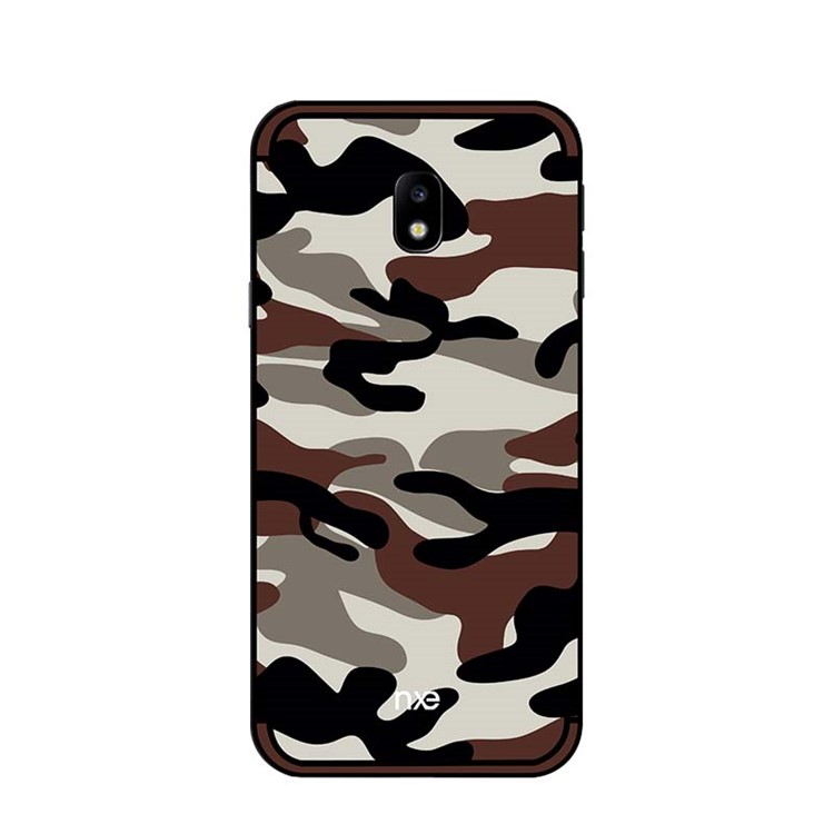 NXE Camouflage Kickstand PC TPU Cover Protector for Samsung Galaxy J3 (2017) EU Version/J3 Pro (2017) - Coffee-2