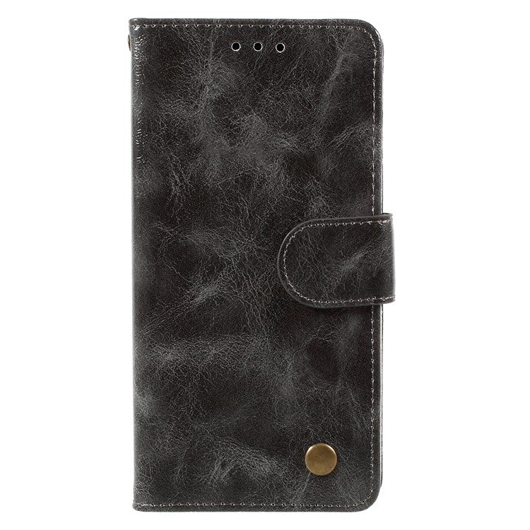 Premium Vintage Style PU Leather Wallet Cover Shell for Samsung Galaxy J7 Pro (2017) / J7 (2017) EU Version - Grey-1