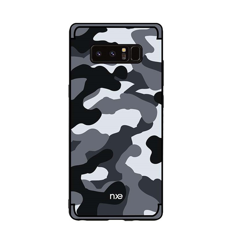 NXE Camouflage Plastic + TPU Hybrid Case for Samsung Galaxy Note 8 N950 with Kickstand - Grey-2