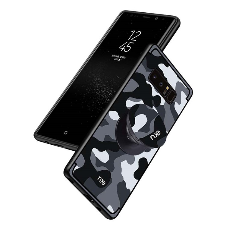 NXE Camouflage Plastic + TPU Hybrid Case for Samsung Galaxy Note 8 N950 with Kickstand - Grey-4