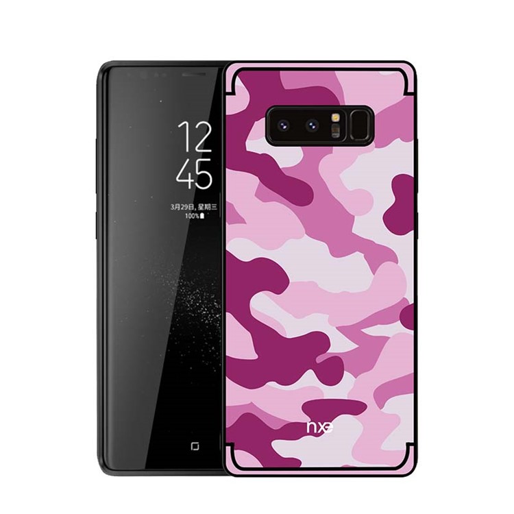 NXE Camouflage PC + TPU Combo Casing for Samsung Galaxy Note 8 N950 with Kickstand - Rose-1