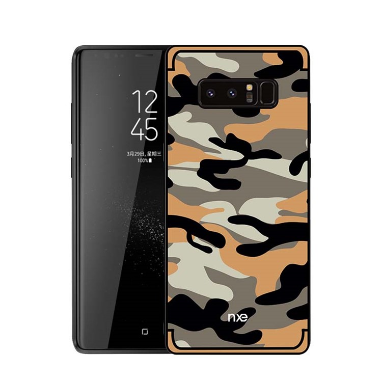NXE Camouflage PC + TPU Back Phone Case for Samsung Galaxy Note 8 N950 with Kickstand - Orange-1