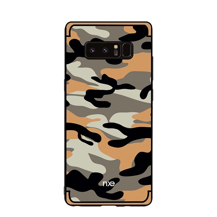 NXE Camouflage PC + TPU Back Phone Case for Samsung Galaxy Note 8 N950 with Kickstand - Orange-2