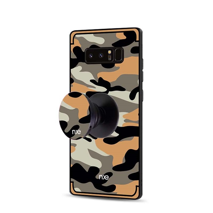 NXE Camouflage PC + TPU Back Phone Case for Samsung Galaxy Note 8 N950 with Kickstand - Orange-3