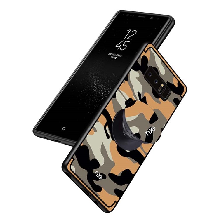 NXE Camouflage PC + TPU Back Phone Case for Samsung Galaxy Note 8 N950 with Kickstand - Orange-4