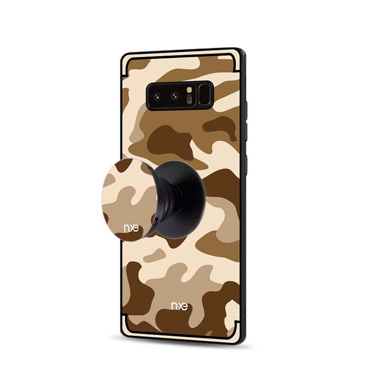 NXE Camouflage PC + TPU Hybrid Mobile Phone Casing for Samsung Galaxy Note 8 N950 with Kickstand - Brown-3