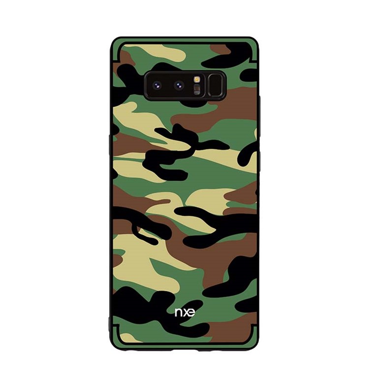 NXE Camouflage PC + TPU Hybrid Phone Cover Case for Samsung Galaxy Note 8 N950 with Kickstand - Green-2