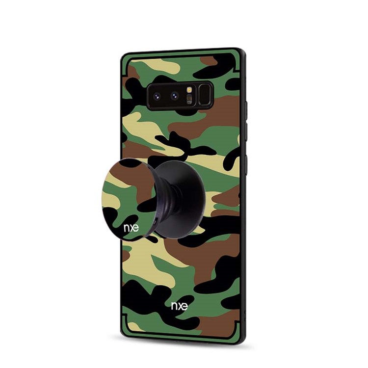 NXE Camouflage PC + TPU Hybrid Phone Cover Case for Samsung Galaxy Note 8 N950 with Kickstand - Green-3