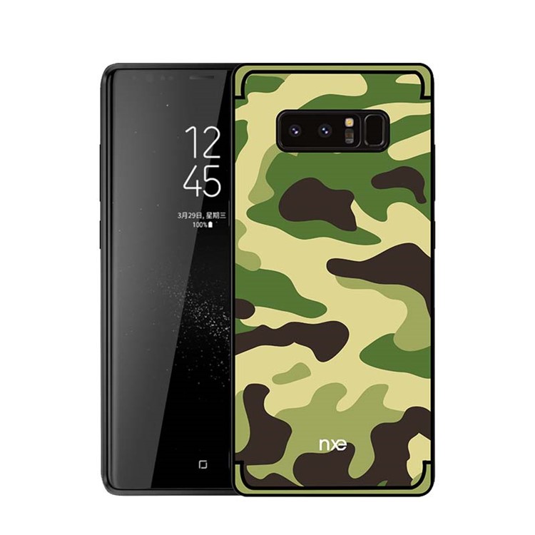 NXE for Samsung Galaxy Note 8 N950 Camouflage Plastic + TPU Combo Cover with Kickstand - Light Green-1
