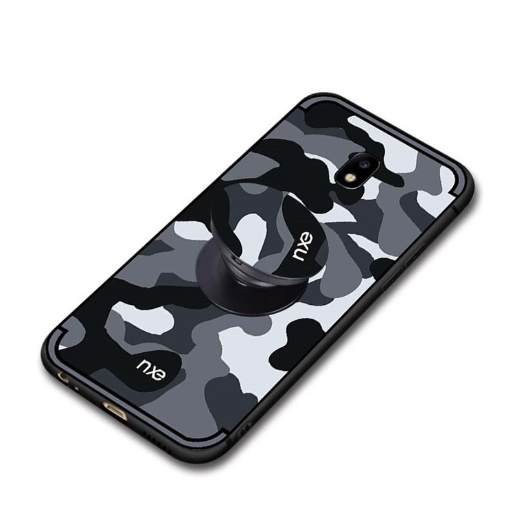 NXE Camouflage PC + TPU Hybrid Case with Kickstand for Samsung Galaxy J5 (2017) EU Version / J5 Pro (2017) - Grey-5