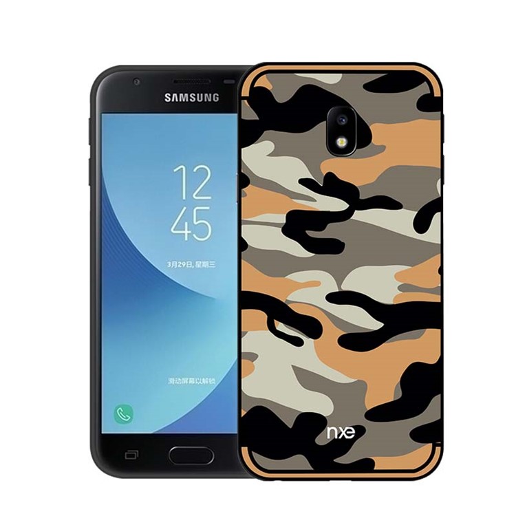 NXE Camouflage PC + TPU Combo Phone Cover with Kickstand for Samsung Galaxy J5 (2017) EU Version / J5 Pro (2017) - Orange-1