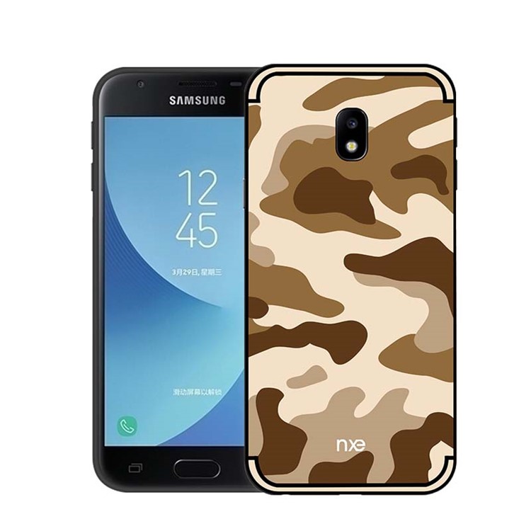 NXE Camouflage PC + TPU Hybrid Mobile Phone Cover Case with Kickstand for Samsung Galaxy J5 (2017) EU Version / J5 Pro (2017) - Brown-1