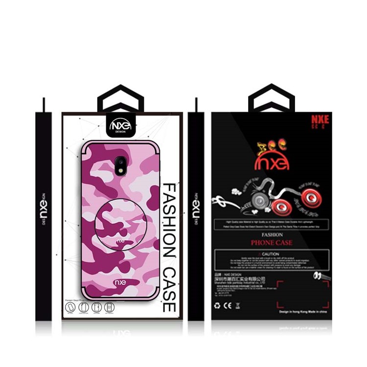 NXE Camouflage Series TPU + PC Hybrid Back Cover with Expanding Mount for Samsung Galaxy J7 (2017) EU Version / J7 Pro (2017) - Pink-6