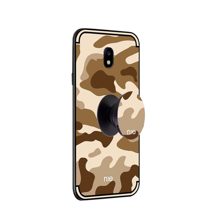 NXE Camouflage Series TPU + PC Hybrid Back Casing with Expanding Mount for Samsung Galaxy J7 (2017) EU Version / J7 Pro (2017) - Khaki-4