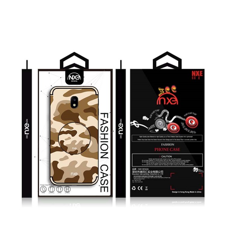 NXE Camouflage Series TPU + PC Hybrid Back Casing with Expanding Mount for Samsung Galaxy J7 (2017) EU Version / J7 Pro (2017) - Khaki-6