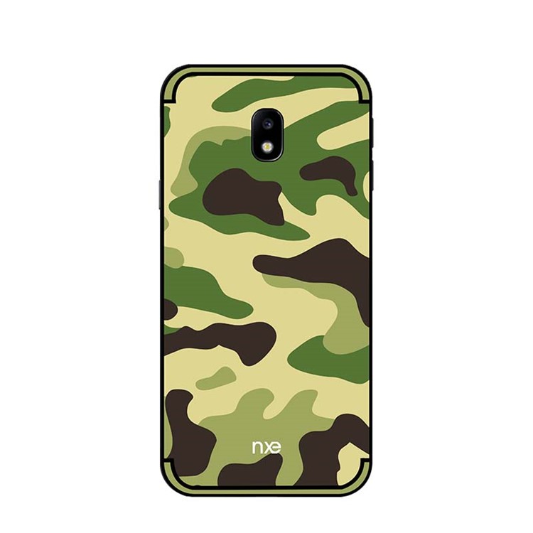 NXE Camouflage Series TPU + PC Hybrid Cell Phone Case with Expanding Mount for Samsung Galaxy J7 (2017) EU Version / J7 Pro (2017) - Light Green-2