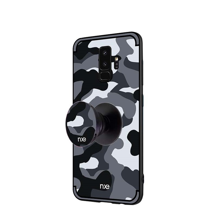 NXE Camouflage Series TPU + PC Hybrid Back Case with Expanding Mount for Samsung Galaxy S9+ G965 - Grey-3