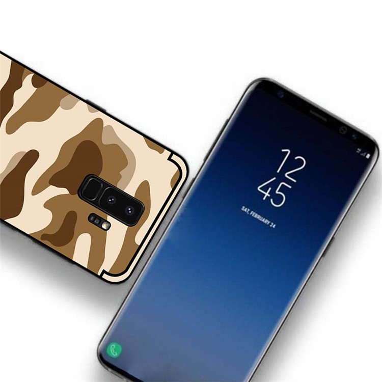 NXE Camouflage Series TPU + PC Hybrid Back Casing with Expanding Mount for Samsung Galaxy S9+ G965 - Khaki-4