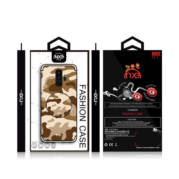 NXE Camouflage Series TPU + PC Hybrid Back Casing with Expanding Mount for Samsung Galaxy S9+ G965 - Khaki-6