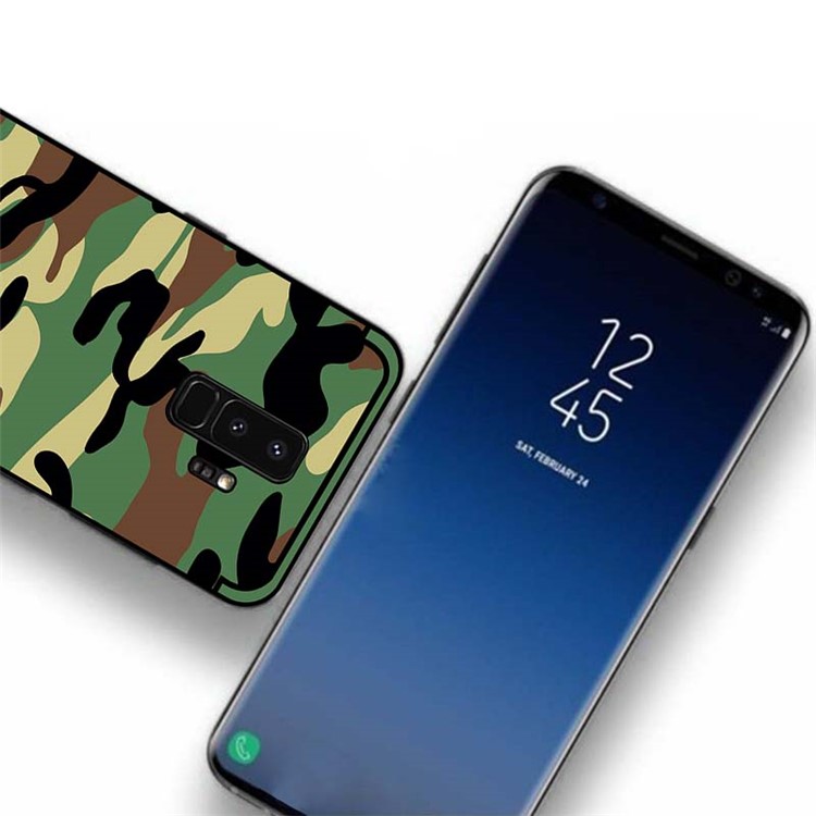 NXE Camouflage Series TPU + PC Hybrid Mobile Phone Case with Expanding Mount for Samsung Galaxy S9+ G965 - Army Green-4
